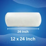 Foam Round Pillow 12x24 Inch pack of 3 – Gao Takiya Bolster for Neck, Back & Leg Support