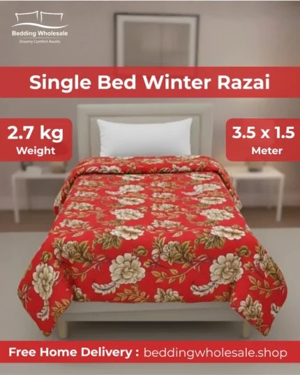 Snow Comfort RED Winter Razai